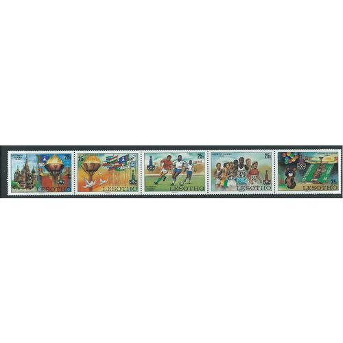 lesotho stamps sport aolympic games mnh strip sg392 sg 392