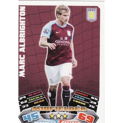Match Attax 2011/2012 29 Marc Albrighton Aston Villa