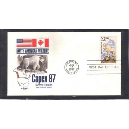 FDC Artmaster 2323 22c Moutain Goat (Cachet-U/A) CV40940