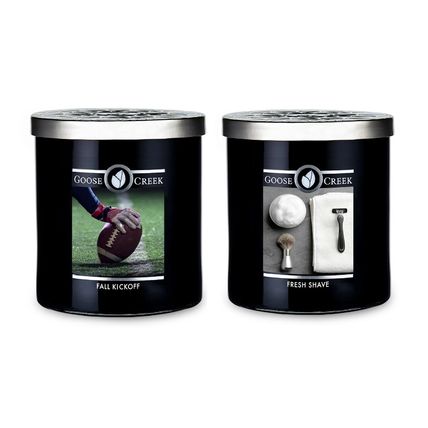 Goose Creek Fall Kickoff & Fresh Shave Scented Large 2 Wick Candle 16 oz
