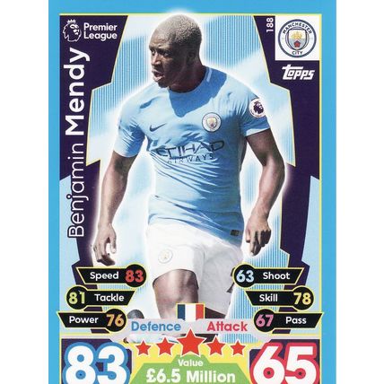 Match Attax 2017/2018 188 Benjamin Mendy Manchester City