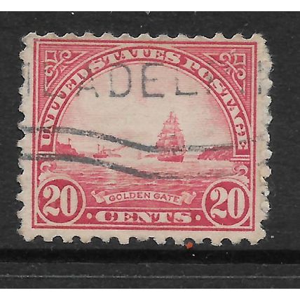 USA 1923 20c CARMINE GOLDEN GATE SG 575 FINE USED