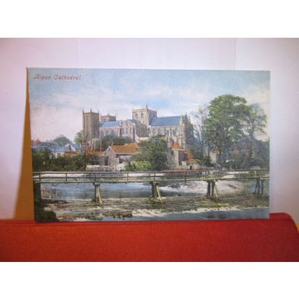 RIPON CATHEDRAL, YORKSHIRE unused antique postcard by Valentine =
