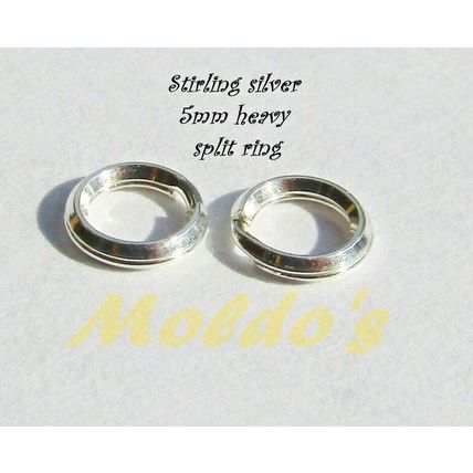 925 Sterling Silver Split Ring Stronger Charm Hanger 5mm Size Jump Ring C003