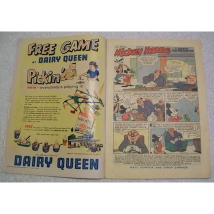 Walt Disney Mickey Mouse Comic Book #54 Silver Age 1957 Dell