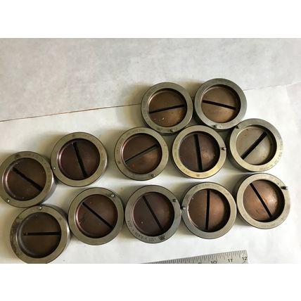 LOT 19 MATE .219X2.375 RECTANGULAR TURRET PUNCH SLUG FREE DIES,3-1/2" O.D.,AB