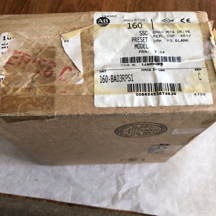 NEW ALLEN BRADLEY 160-BA03RPS1 DRIVE 1HP 460VAC 3PH PS BLANK CHASSIS MOUNTING,ED
