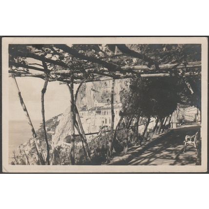 Viale e Grand Hôtel dei Cappuccini, Amalfi, 1927 - Fusco Foto Cartolina