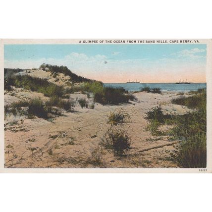 ZAYIX US Postcard Citizen Training Camp slogan Ocean, Cape Henry VA 0324M0356