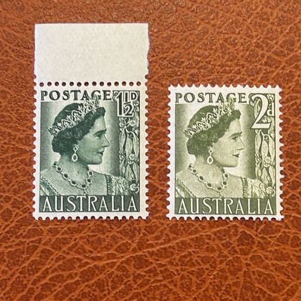 AUSTRALIA SG236 SG237 Pair Queen Elizabeth Queen Mother 1½d and 2d MNH VGC