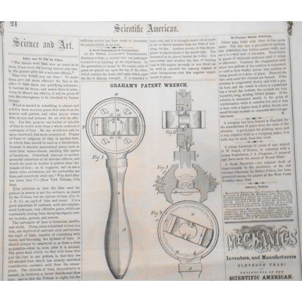 Scientific American September 29, 1855. Telegraph history; windlasses, windmills