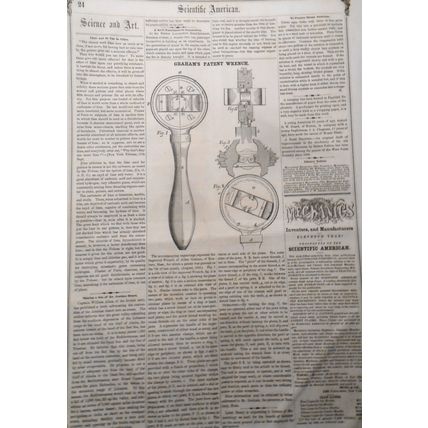Scientific American September 29, 1855. Telegraph history; windlasses, windmills