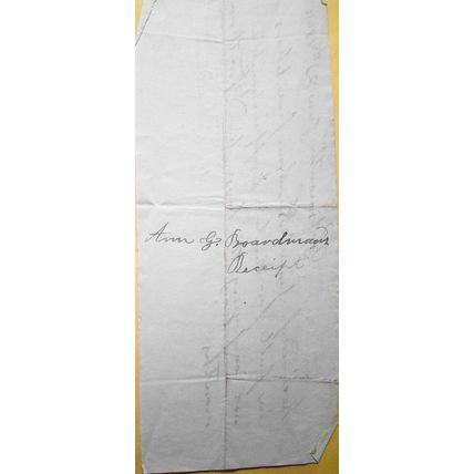1844 Handwritten Portsmouth rent receipt to Ann G. Boardman