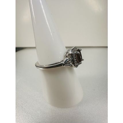 Ring Bomb Party Sz8 RBP Brilliant Blush Gem Rhodium P Band Costume Jewelry