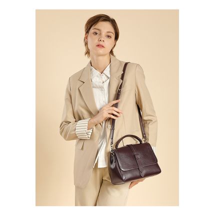 Women Genuine Leather Tote Bags Purses And Handbags Brown