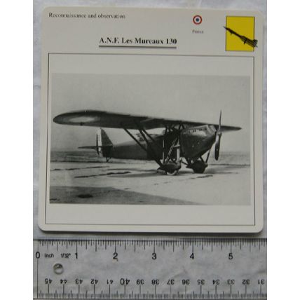 A.N.F. Les Mureaux 130 - France - Recon. & Observation - Collectors Club Card