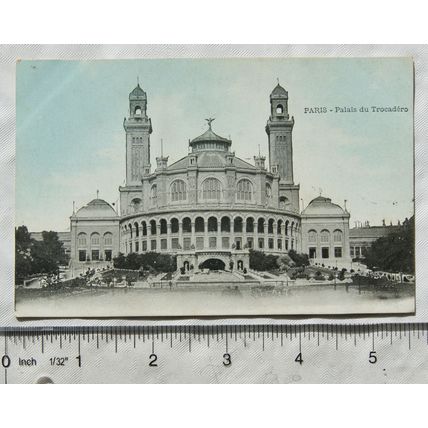 vintage postcard Paris, Palais du Trocadero