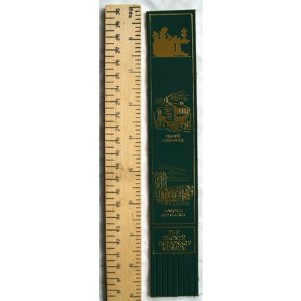 Vintage: green leather bookmark - The Bronte Parsonage Museum