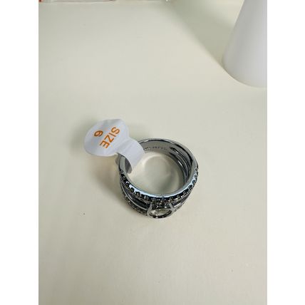 NIB Bomb Party Sz6 Revealed Ring RG74500 Glimmer of Sparkle Lemon CZ Hematite P
