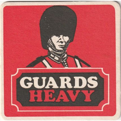 BEER MAT - TENNENTS BREWERY - GUARDS HEAVY - (Cat No 127) - (1978)