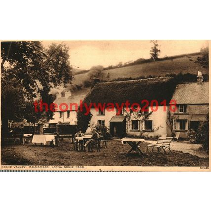 Doone Valley, Malmsmead, Lorna Doon Farm, Somerset, Photochrom Postcard 1946