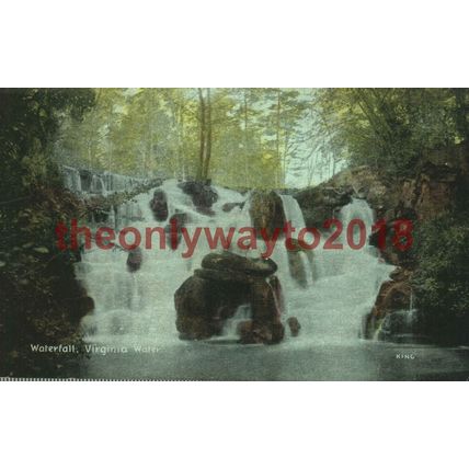 Waterfall, Virginia Water, Surrey, Shureys Postcard 1907