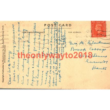 Doone Valley, Malmsmead, Lorna Doon Farm, Somerset, Photochrom Postcard 1946