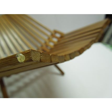 Vintage MCM folding Wooden Basket for table, fruit basket, mail, ect. 9.5"