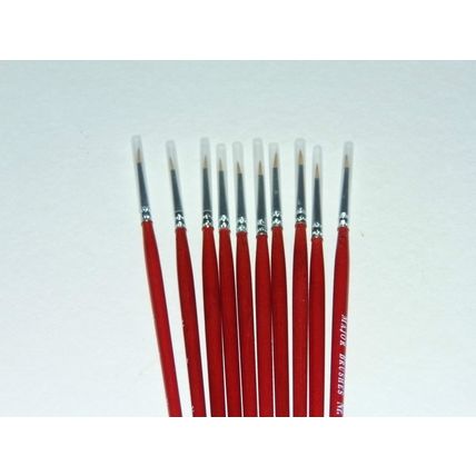 Major Brushes Extra Fine Detail Paint Brush Set of 10 Size 000 for Model making