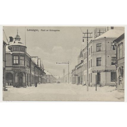 Norway Levanger Parti av Kirkegaten early 20th C. unused RPPC Thurn-Paulsen