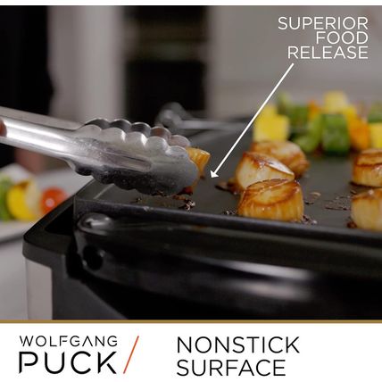 Wolfgang Puck XL Reversible Grill Griddle, Oversized Removable Cooking Plate, No