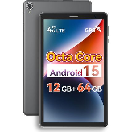 8 Inch Android 15 Tablet with Sim Card Slot Uncloked Cellular Tablet Phone with
