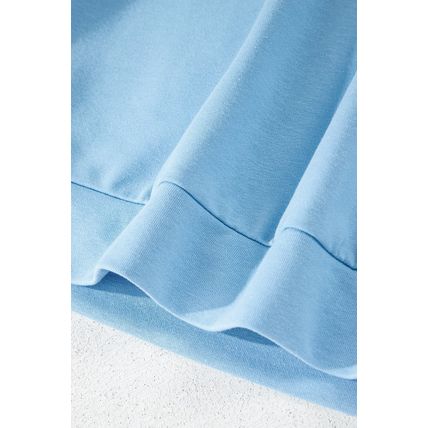 Sky Blue Rainbow Colorblock Collared Short Sleeve Top 2 Piece Shorts Set