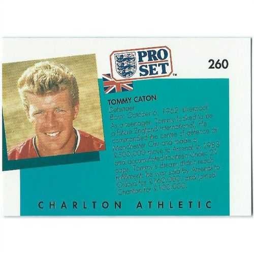 1990/1991 Pro Set Footbal - #260 - Tommy Caton