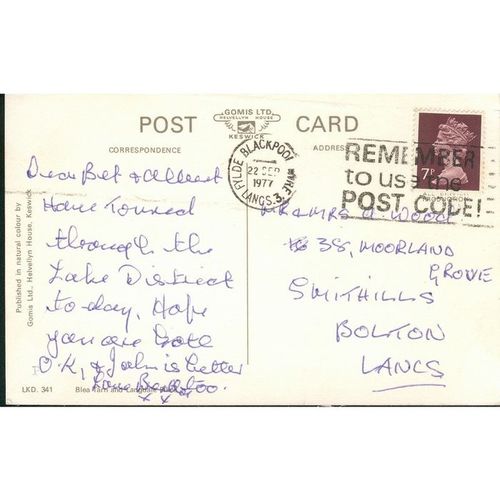 Blea Tarn & Langdale Pikes, Lakeland, Cumbria 1977 - Gomis Ltd LKD.341