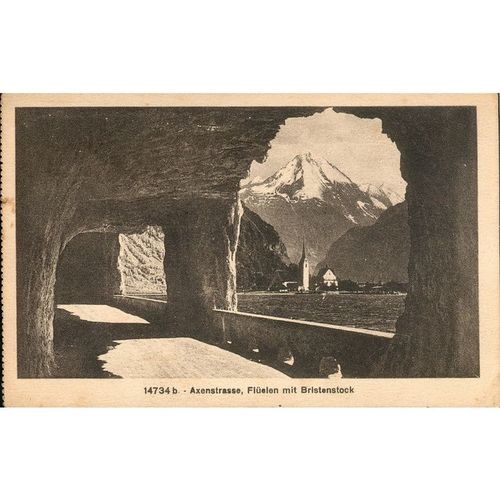 Axenstrasse, Fluelen mit Bristenstock - 14734b