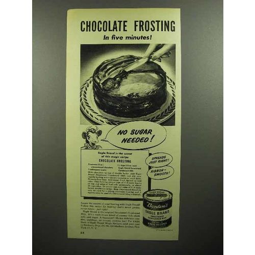 1946 Borden's Eagle Brand Condensed Milk Ad - Frosting