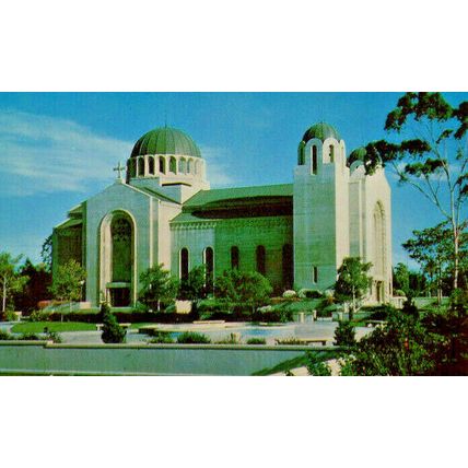 California St Sophia Cathedral Church Los Angeles Ca. Vintage Postcard (A13)