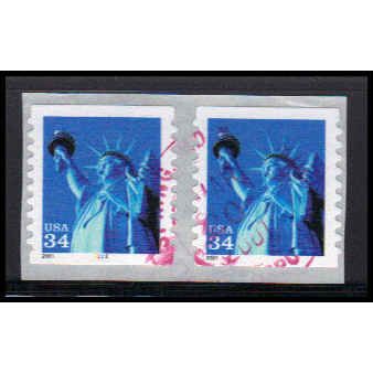 Used 3477 34c Statue of Liberty Very Fine CNP Left 2222 SQ PA3739