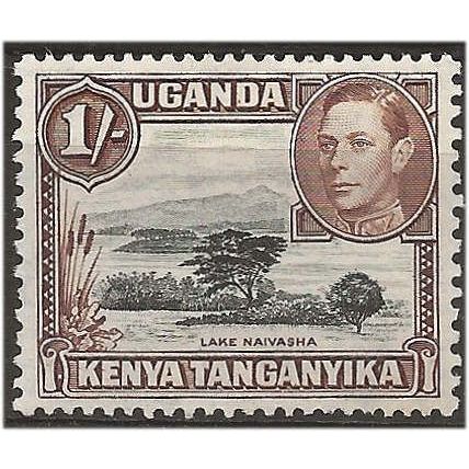 KUT 1938 1/- Black & Yellow-Brown Perf 13x11.75 Mounted Mint ..