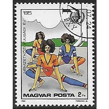 Mi 3753 A: 2 Ft. mult. International Year of Youth: Sports, comb perf. 11½:12