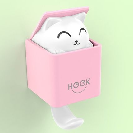 Cute Cat Hook – Nail-Free Adhesive Wall & Door Hook for Clothes, Shoes, Hats