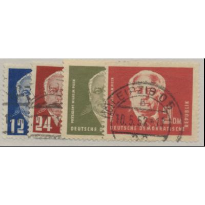 German Democratic Republic Stamps Scott #54 To 57, Used