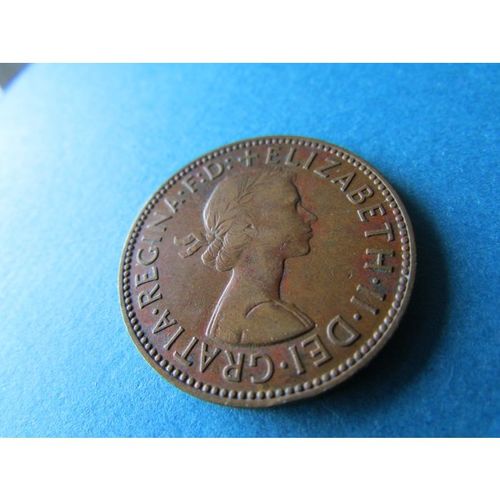 1958 QUEEN ELIZABETH II HALFPENNY - COIN - 3 FREE POST. AAY