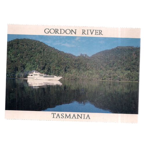 GORDON RIVER, TASMANIA..River Cruiser unused postcard vgc =
