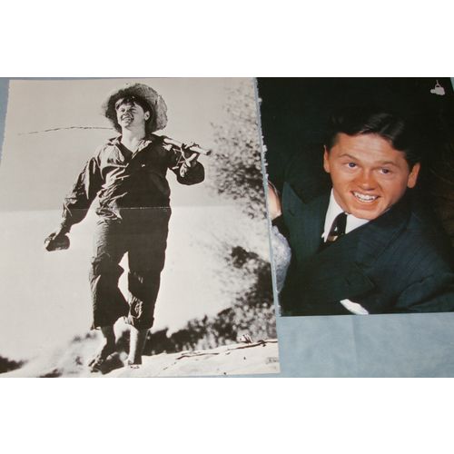 MICKEY ROONEY 38x Clippings (1953+1980s-recent) + Promo Card + Trading Card