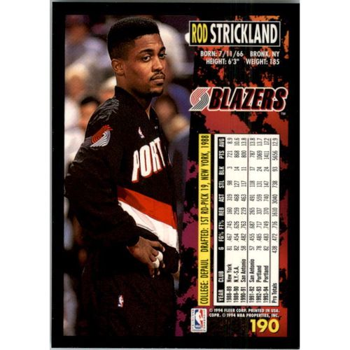 1994-95 Fleer Basketball Rod Strickland