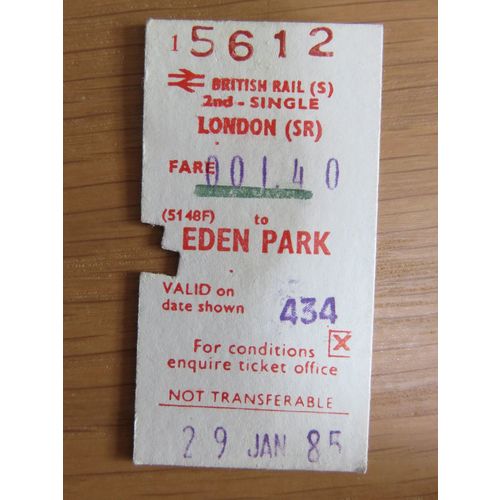 BR London SR - Eden Park Single Ticket 1985