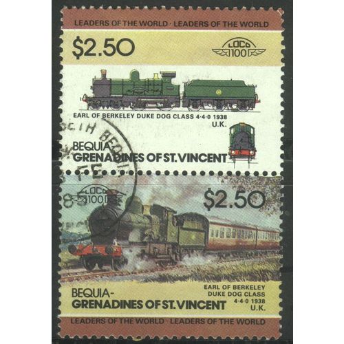 Grenadines St. Vincent 1984 - (Bequia) $2.50 Earl Of Berkeley.... (x2) - used