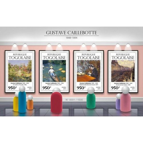 TOGO 2015 SHEET MNH GUSTAVE CAILLEBOTTE ART PAINTINGS ARTE PINTURAS PEINTURES 7
